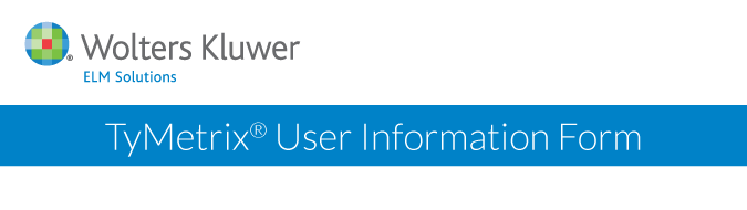 User Information Masthead